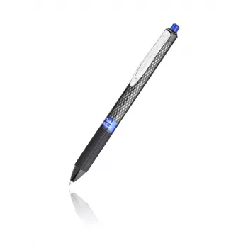 Pentel K497-C bolígrafo de gel retráctil - tinta azul - punta de aguja 0,5 mm - cuerpo negro - 1 pack