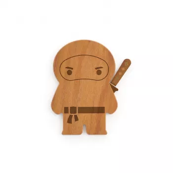 OTOTO Ninja Board Set de tabla de cortar y cuchillo - negro