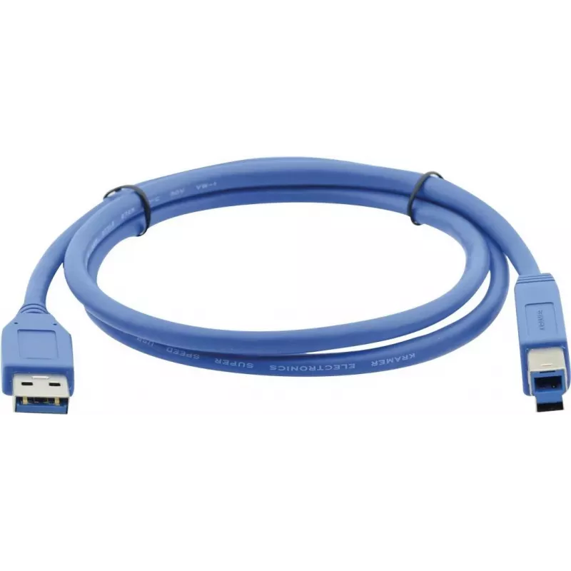 Kramer C-USB3/AB-3 Cable USB 3.0, USB-A macho a USB-B macho, 0,9 m (3 ft), azul