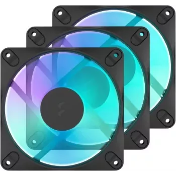 Fractal Design Dynamic 3-14 RGB Black pack de 3 ventiladores PWM de 140 mm
