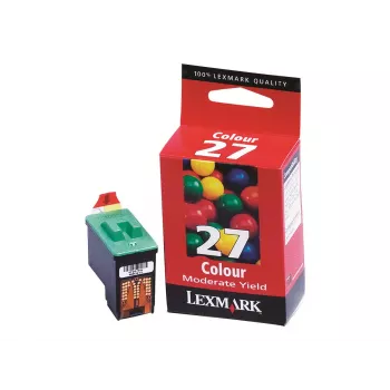 Lexmark n.º 27 cartucho de tinta tricolor (cian, magenta, amarillo) - rendimiento estándar