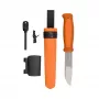 Morakniv Kansbol cuchillo fijo con kit de supervivencia, naranja