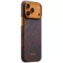 PITAKA Edge Case Breath of Veins para iPhone 17 Pro Max, fibra de aramida, naranja ardiente, compatible con MagSafe