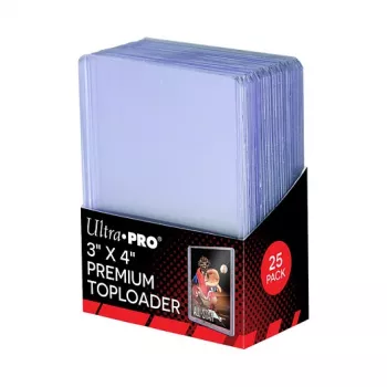 Ultra PRO TCG Card Toploader plástico rígido premium 77x100mm pack de 25