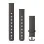 Correa de silicona Garmin QuickFit 18 mm grafito con costuras gris pizarra 010-12932-0E