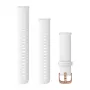 Correa de silicona Garmin QuickFit 18 mm blanca con cierre oro rosa 010-12932-0F