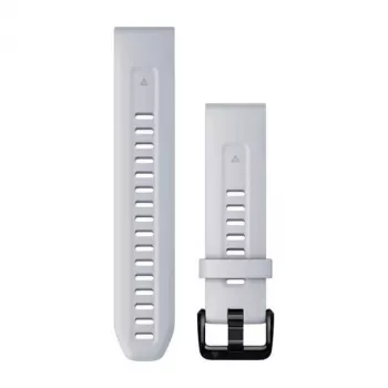 Correa de silicona Garmin 20 mm para relojes, Whitestone con cierre negro, 010-13102-03