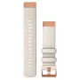 Correa de nailon para reloj Garmin QuickFit 20 mm para fenix 5S/5S Plus/6S/7S, Crema con hebilla oro rosa, 010-13102-09