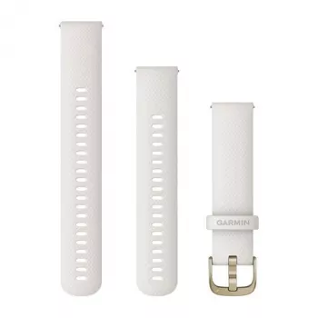 Correa de silicona Garmin QuickFit 20 mm beige claro con cierre oro crema 010-12932-53