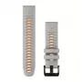 Correa de silicona para reloj Garmin QuickFit 22 mm, Mist Grey/Orange (010-13280-02)