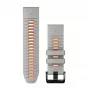 Correa de silicona para reloj Garmin QuickFit 26 mm, Mist Grey/Orange (010-13281-02)