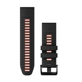 Correa de silicona Garmin QuickFit 26 mm para reloj negra/roja 010-13281-06