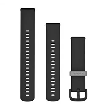Correa de silicona Garmin 20 mm Quick Release negra 010-12932-30