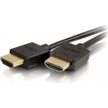 CABLES2GO C2G Cable HDMI High Speed flexible de 0,6 m con conectores planos - 4K 60 Hz - HDMI Type-A macho a HDMI Type-A macho - 3D - 10,2 Gbit/s - Negro (41362)