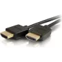CABLES2GO C2G Cable HDMI High Speed flexible de 0,6 m con conectores planos - 4K 60 Hz - HDMI Type-A macho a HDMI Type-A macho - 3D - 10,2 Gbit/s - Negro (41362)