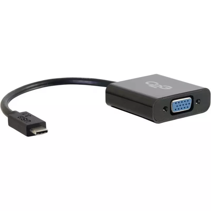 C2G Adaptador USB 3.1 USB Type-C a VGA - USB C a VGA Negro