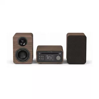 Microcadena Pure Classic Stereo Mini DAB+/FM, Bluetooth, CD, USB, marrón/nogal