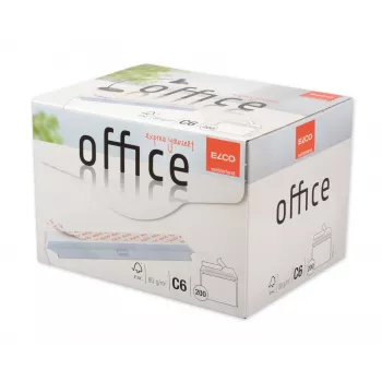 Sobre ELCO Office C6 (114 x 162 mm), sin ventana, autoadhesivo, 80 g/m², blanco, 200 uds. (74531.12)