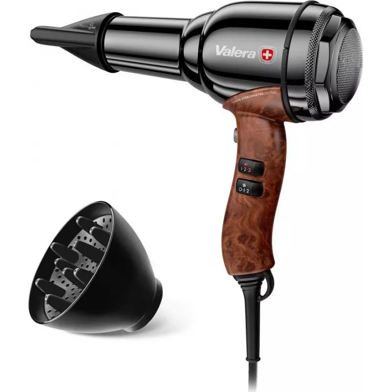 VALERA Swiss Steelmaster D Secador de Pelo Profesional 2000W Black Chrome