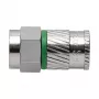 AXING CFS09348 conector macho tipo F de compresión acero inoxidable pack de 50