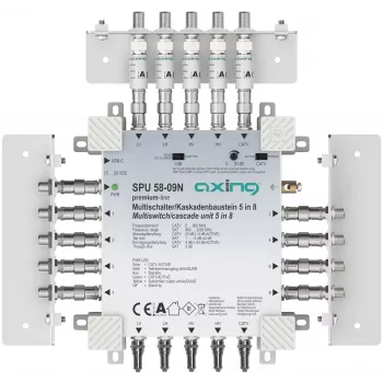 Multiconmutador activo AXING SPU 58-09N 5-in-8, compatible con canal de retorno