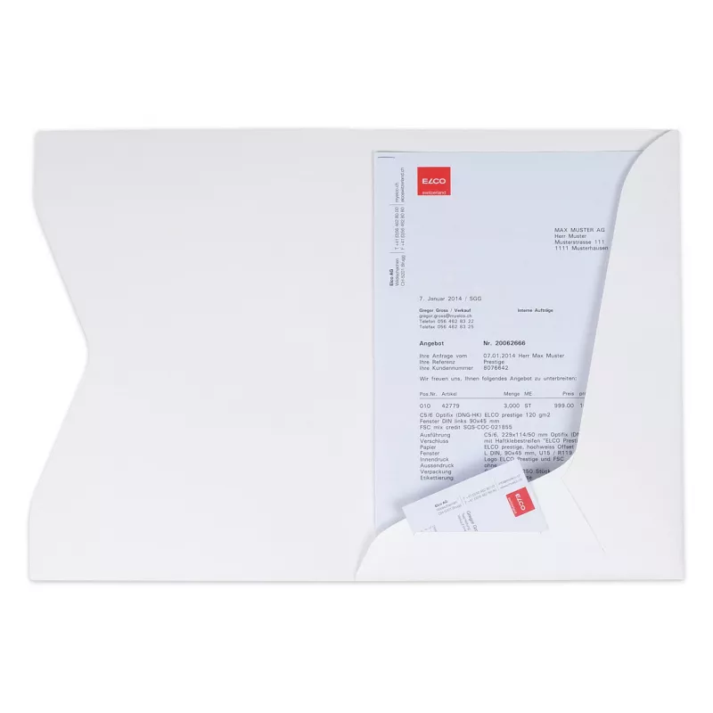 ELCO Prestige Carpeta de ofertas A4 (225 x 315 mm), 270 g/m², Blanco, 10 uds. (29450.33)