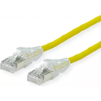 Dätwyler Cat.6A U/UTP cable de parcheo, amarillo, 0,5 m, AMP v2, LS0H