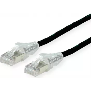 Dätwyler Cat.6 cable de parcheo, AMP v2, negro, 10 m, CU 7702 flex LS0H