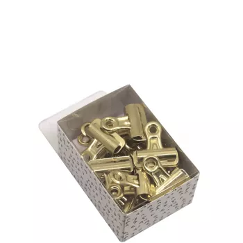 Artoz papel clip de encuadernación dorado 25 mm pack de 12
