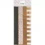 ARTOZ PAPIER Papel de seda Silk Assorted Stripes cobre/negro/blanco 50 x 70 cm (144500-77)