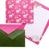 Artoz Papier Papel de cartas con sobres motivo perro verde oliva aprox. DIN A5 80 g/m² 1 paquete