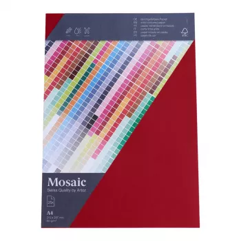 Artoz Papier Papel de cartas Mosaic rojo vino DIN A4 90 g/m² 25 hojas