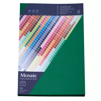 Artoz Papier Mosaic Sobres DIN C5 sin ventana verde abeto adhesivo en húmedo 20 uds.