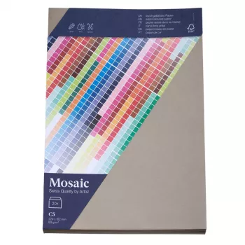 Artoz Papier Mosaic Sobres DIN C5 sin ventana, cement, adhesivo en húmedo, 20 uds. (9439420-217)