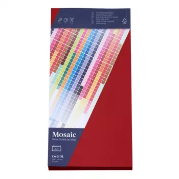 Artoz Papier Mosaic Sobres DIN largo sin ventana rojo pack de 20