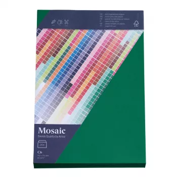 Artoz Papier Mosaic sobres DIN C6 sin ventana, verde abeto, engomado, 20 uds.