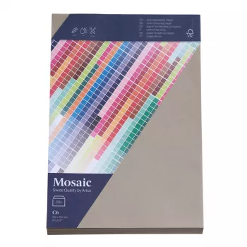 Artoz Papier Mosaic sobres DIN C6 sin ventana gris cemento engomado 20 uds.