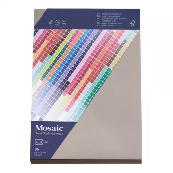 Artoz Papier Mosaic sobres DIN B6 sin ventana, cemento, engomado, 20 uds.