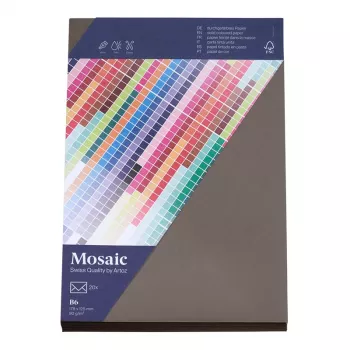 Artoz Papier Mosaic sobres DIN B6 sin ventana grafito engomado pack de 20