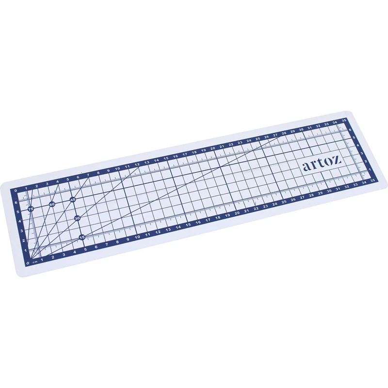 Artoz Papier set de reglas de corte 7 piezas 32,0 cm transparente