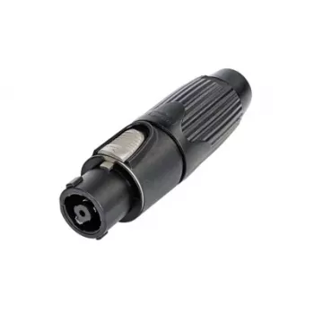 Neutrik NLT8FX-BAG conector hembra speakON de 8 polos para cable, negro, poliamida, zinc, IP50, 250V, 50A