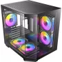 Antec CX M2 ARGB B caja Micro-ATX Tower, negra, cristal templado, 5 ventiladores ARGB de 120mm