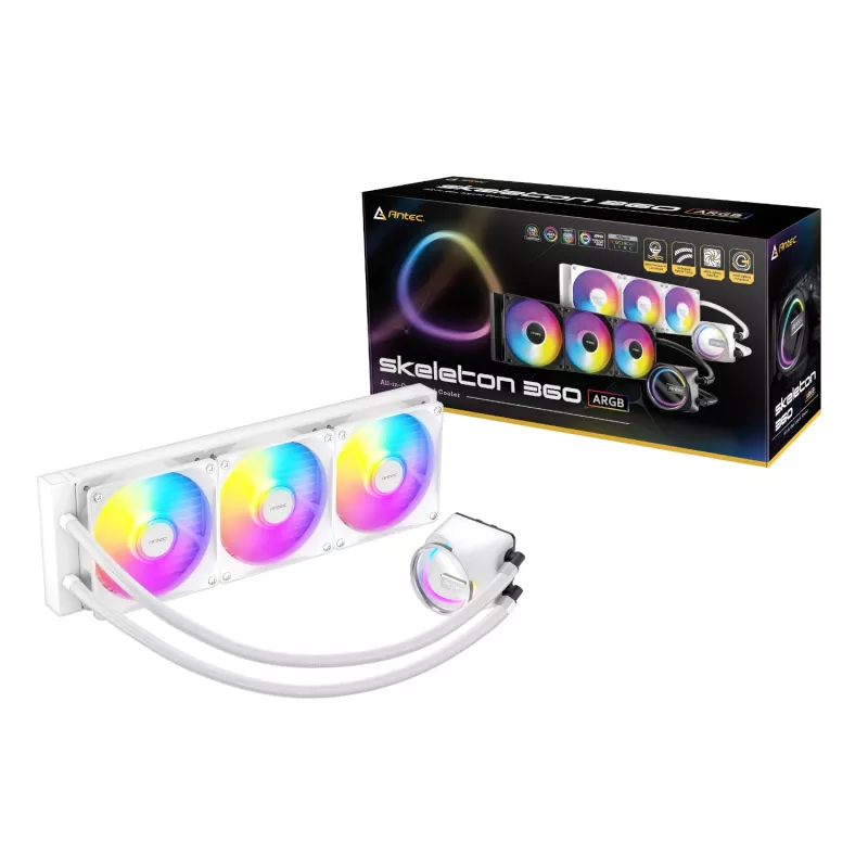 Antec Skeleton RGB refrigeración líquida todo en uno 360mm blanca