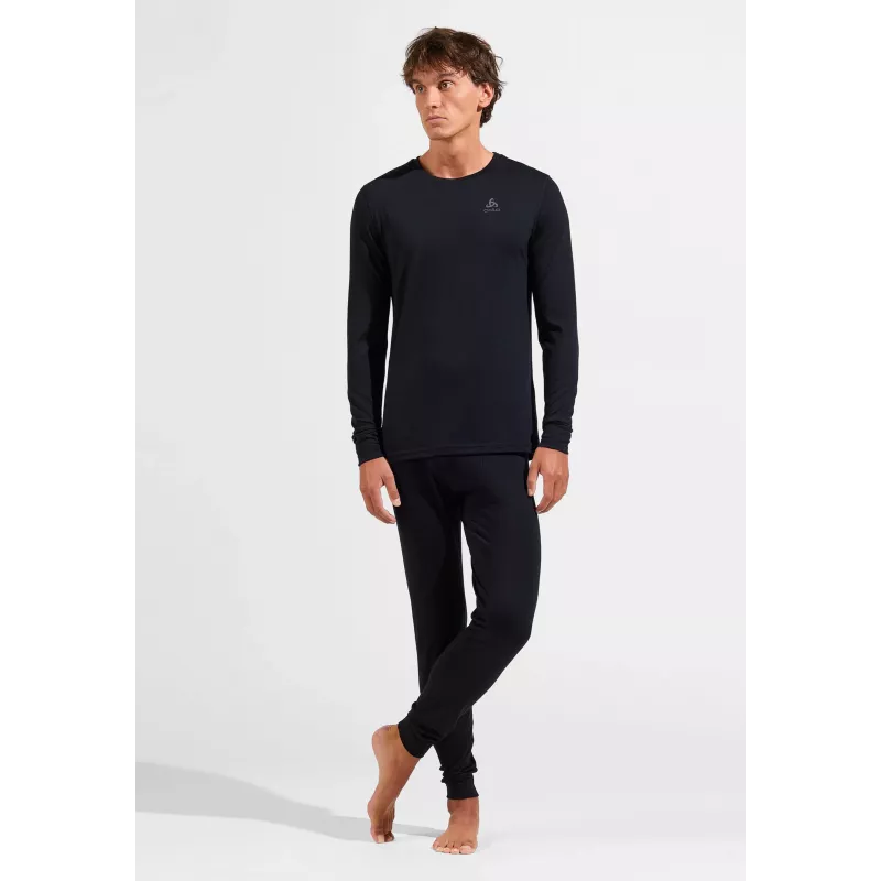Pantalón térmico de primera capa Odlo Merino 200 BL Bottom largo - negro, XL