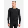 Camiseta térmica Odlo Merino 200 BL Top cuello redondo manga larga - negro, talla XL