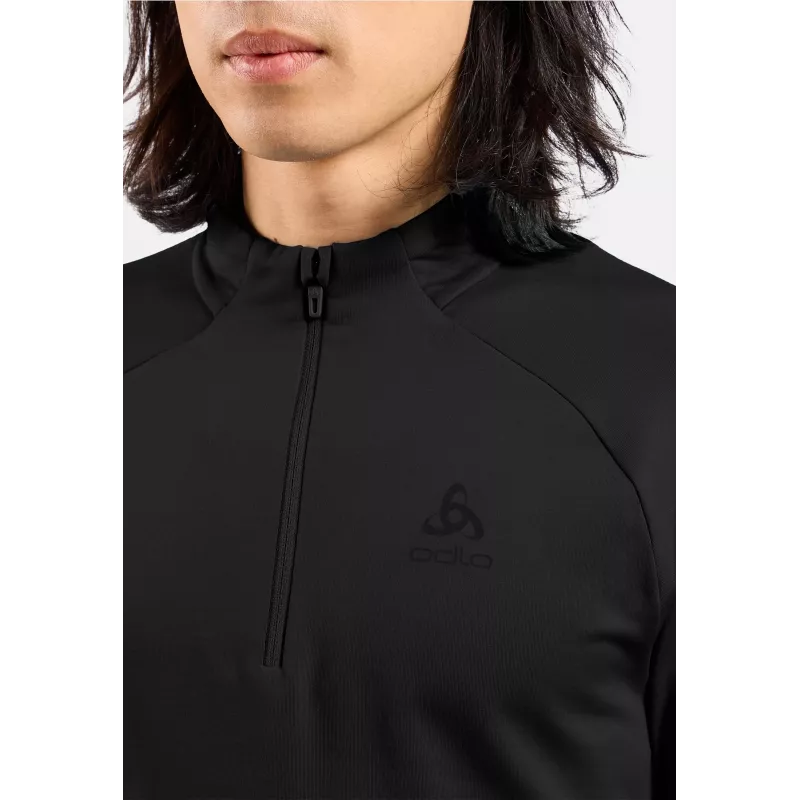Capa intermedia Odlo Essential Light Mid Layer 1/2 Zip - negro - talla L