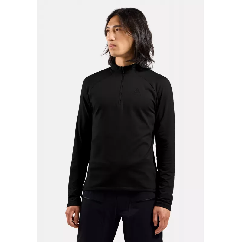 Capa intermedia Odlo Essential Light Mid Layer 1/2 Zip - negro - talla L
