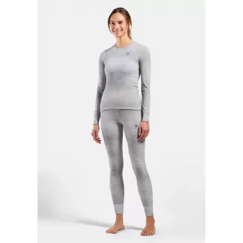 Odlo Active Warm X Pow BL Bottom pantalón largo de capa base - gris plata, talla S