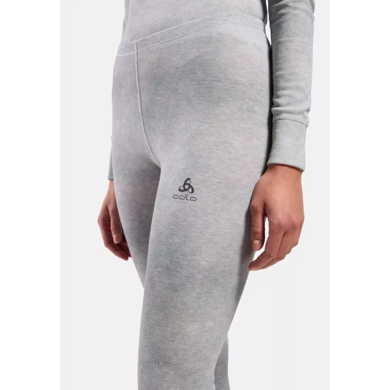 Odlo Active Warm X Pow BL Bottom pantalón largo de capa base - gris plata, talla S