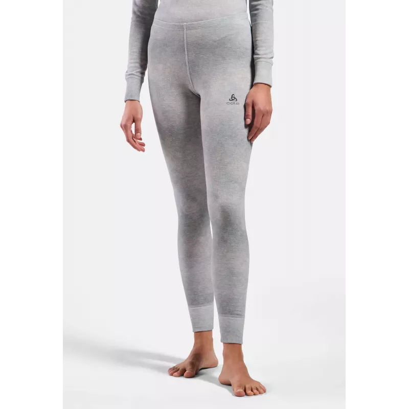 Odlo Active Warm X Pow BL Bottom pantalón largo de capa base - gris plata, talla S